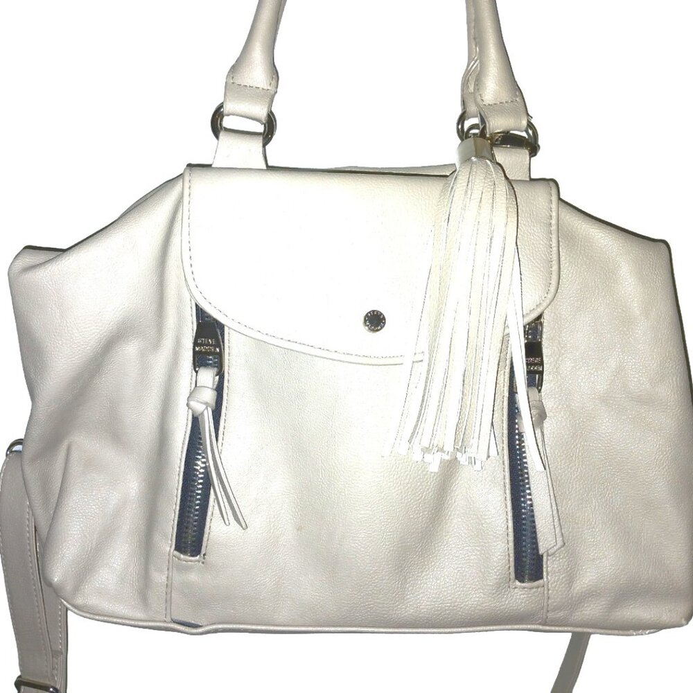 Steve Madden Large Beige Leather Handbag